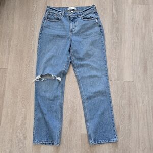 Abercrombie & Fitch The 90's Straight Mid Rise Curve Love Jeans